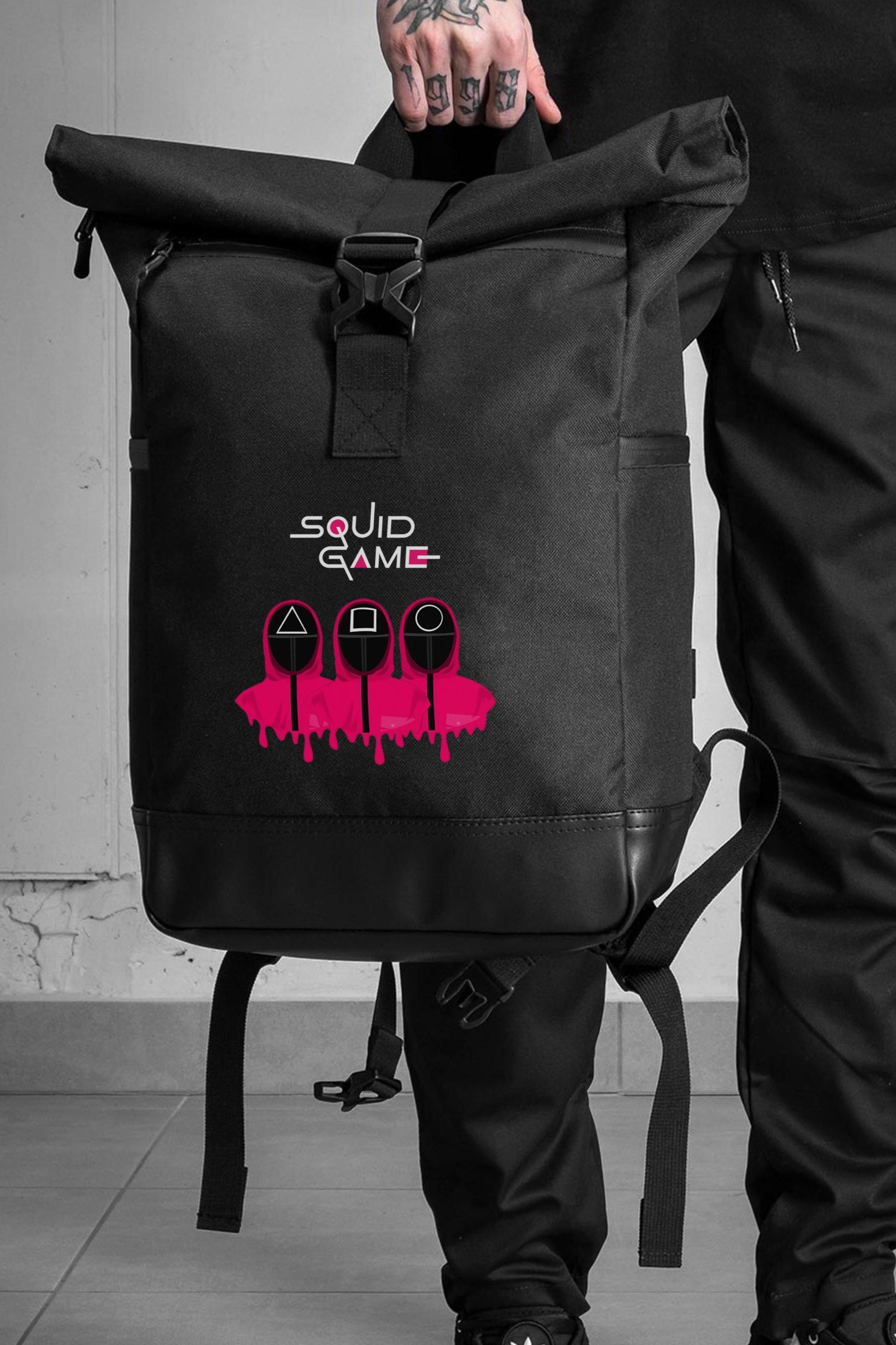 Роллтоп повседневный Without с принтом Squid Game Black (8055282)