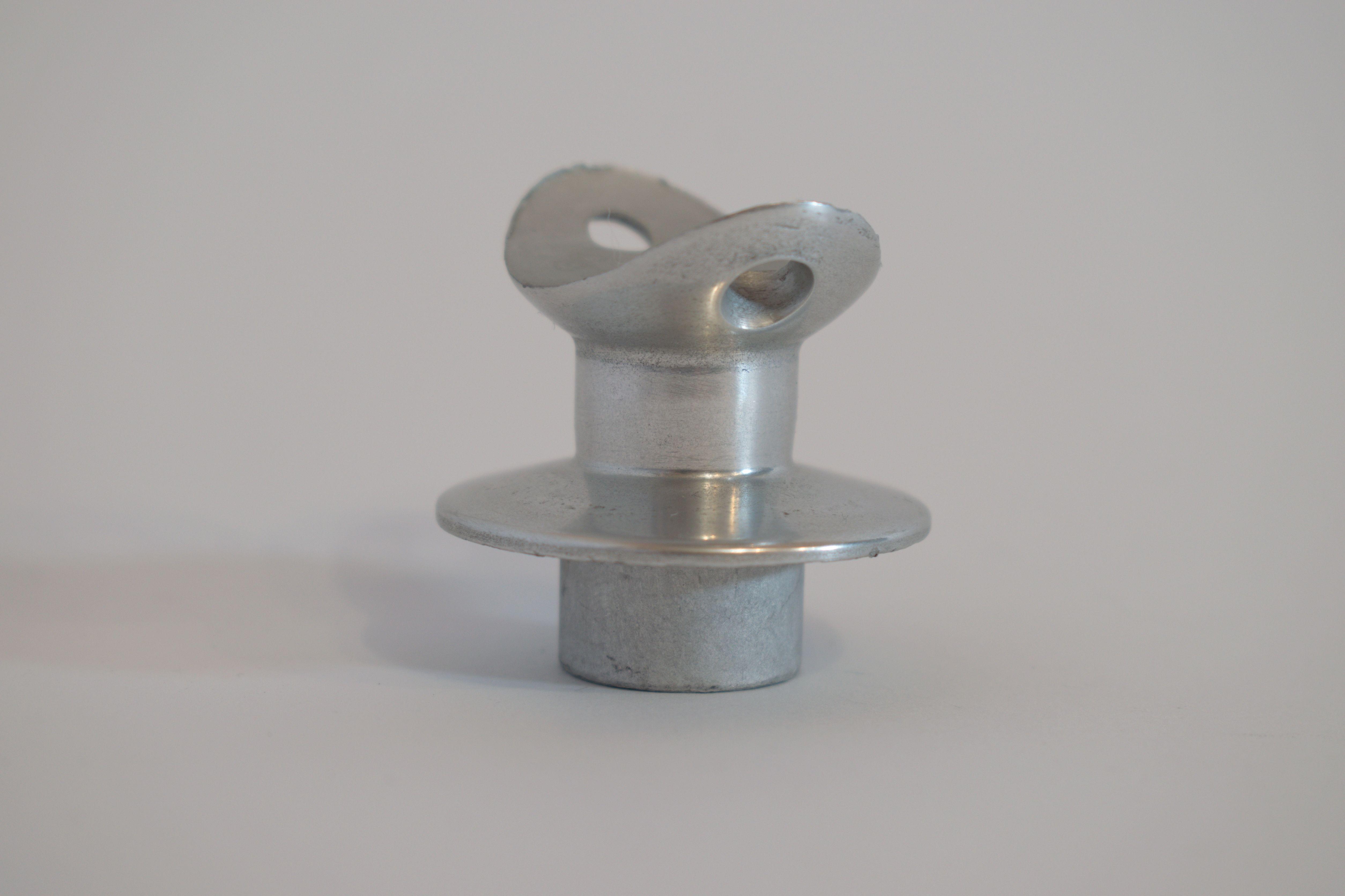 З'єднувач стійки з поручнем цільний до алюмінієвих поручнів тип коло Срібний (10302с)