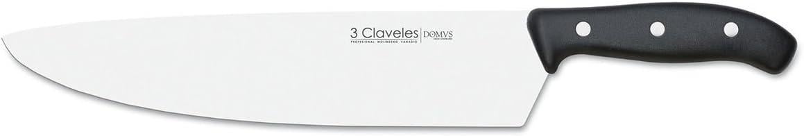 Кухонный нож 3 Claveles Domvs на заклепках штампованная нержавеющая сталь 250 мм Черный (2524990732) - фото 1 Кухонный нож 3 Claveles Domvs на заклепках штампованная нержавеющая сталь 250 мм Черный (2524990732) - фото 1
