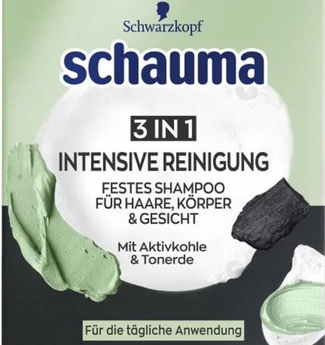 Шампунь твердий для волосся тіла та обличчя Schauma 3in1 Intensive Reinigung 60 г (15172) - фото 2