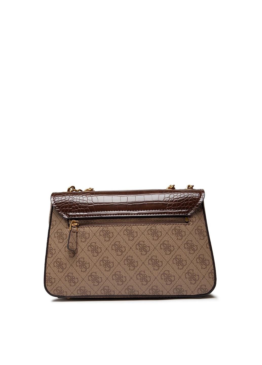 Сумка кросс боди женская из эко кожи Guess ROSSANA CONVERTIBLE XBODY FLAP HWSC8551210-LGW Светло-коричневый - фото 2 Сумка кросс боди женская из эко кожи Guess ROSSANA CONVERTIBLE XBODY FLAP HWSC8551210-LGW Светло-коричневый - фото 2