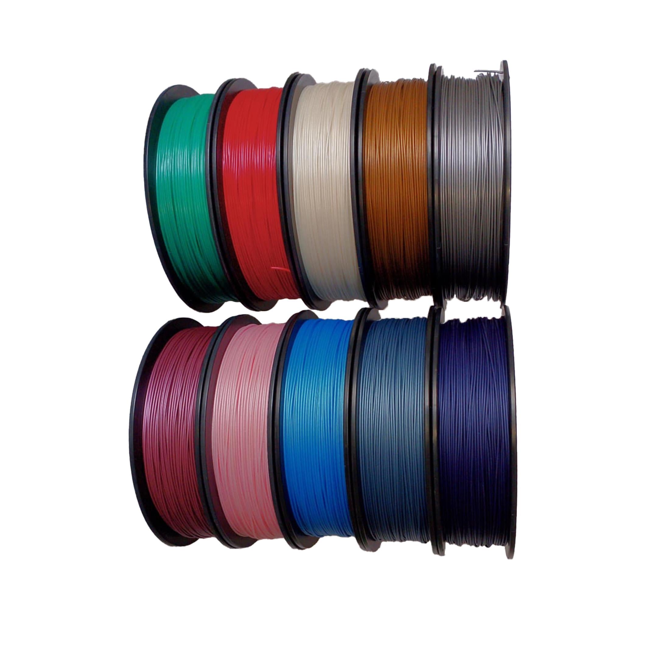 Набор пластику менталликов PLA Pochatok Filament для 3D принтера 1,75 мм 0,75 кг 10в1 (16013)