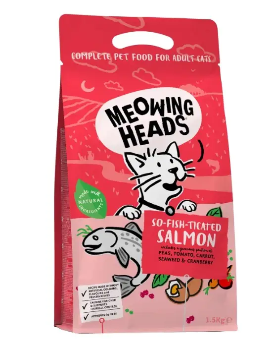 Корм сухой для взрослых кошек Meowing Heads SO FISH TICATED SALMON с лососем и курицей 1,5 кг (24710189)