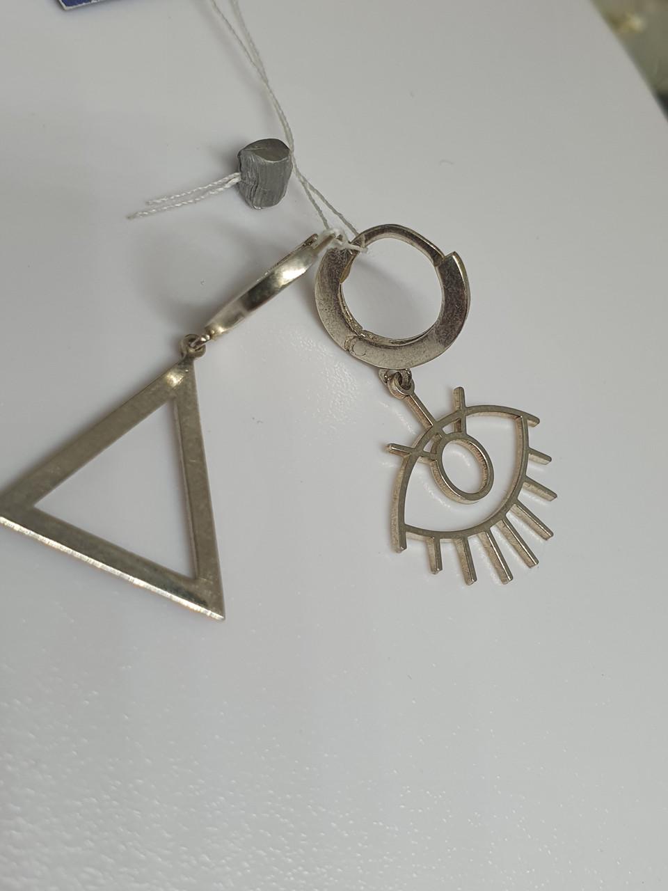 Срібні сережки Гравіті 925 Фолс проба (30220253) - фото 3 Срібні сережки Гравіті 925 Фолс проба (30220253) - фото 3