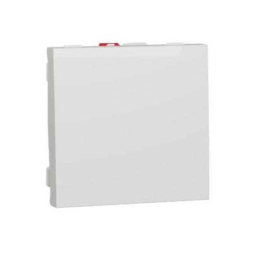 Выключатель одноклавишный Schneider Unica 10 A 2 модуля Белый (24761)