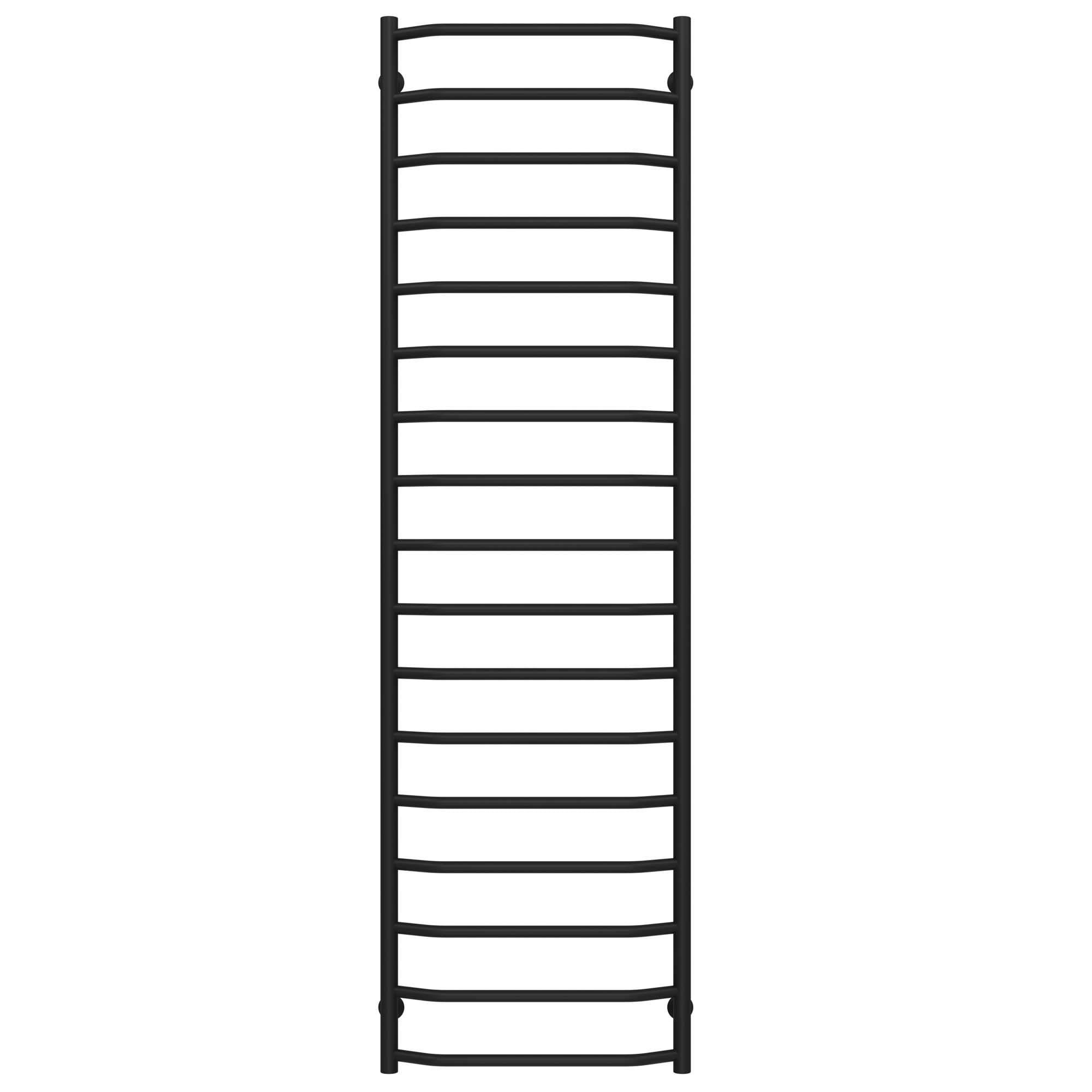 Полотенцесушитель водяной Deffi Трапеция П17 нижнее подключение нержавеющая сталь 500х1800 мм Черный (C.TR.180.50.17.B.A)