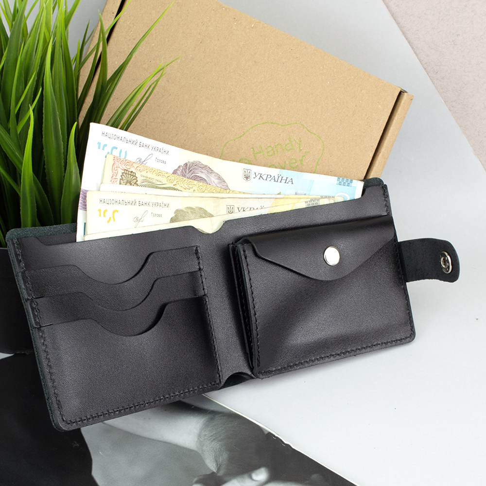 Подарочный набор мужской №24 ремень/портмоне/ключница/обложка на паспорт/на документы Черный (874452223) - фото 10