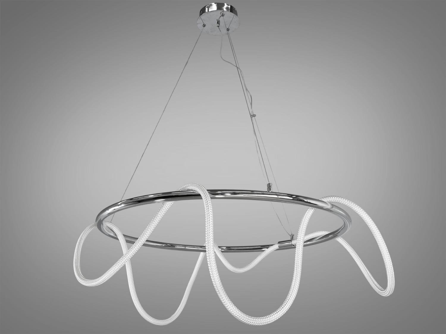 Люстра подвесная светодиодная Diasha 9752-D800CH современная 22W Хром