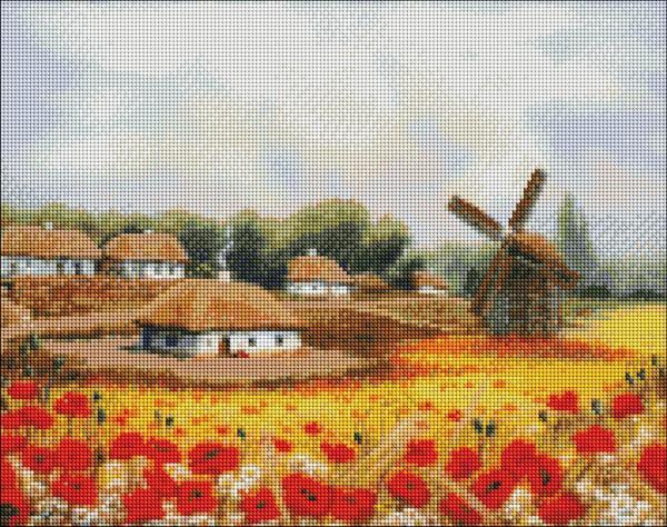 Алмазная мозаика Идейка Лето на хуторе 40х50 см (AMO7324-mt)