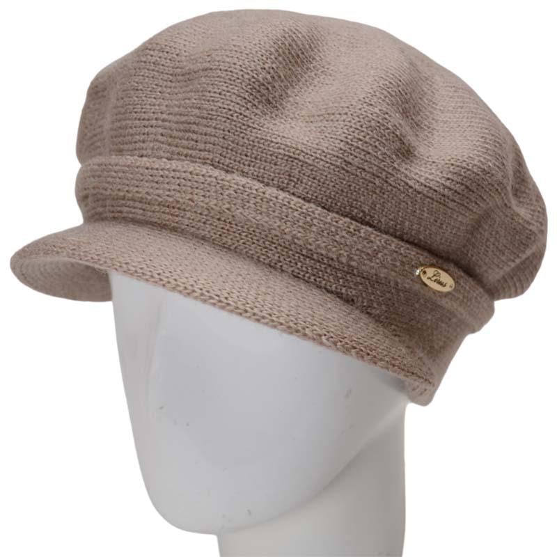 Шапка женская зимняя Lirus Дороти с козырьком шерстяная на флисовой подкладке One size Бежевый (131728) - фото 1