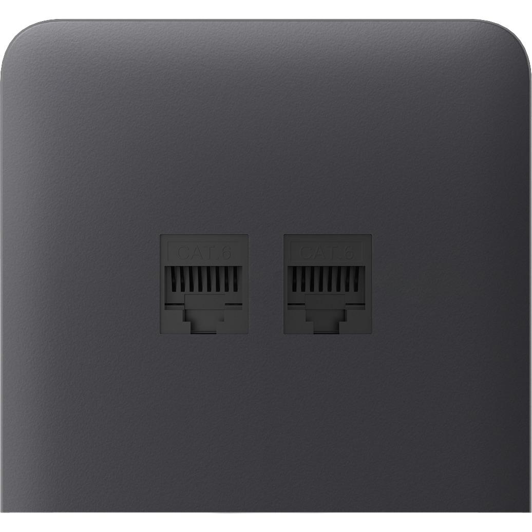 Панель бічна для вбудованої інтернет-розетки Ajax SideCover LAN Vertical Graphite (17438)