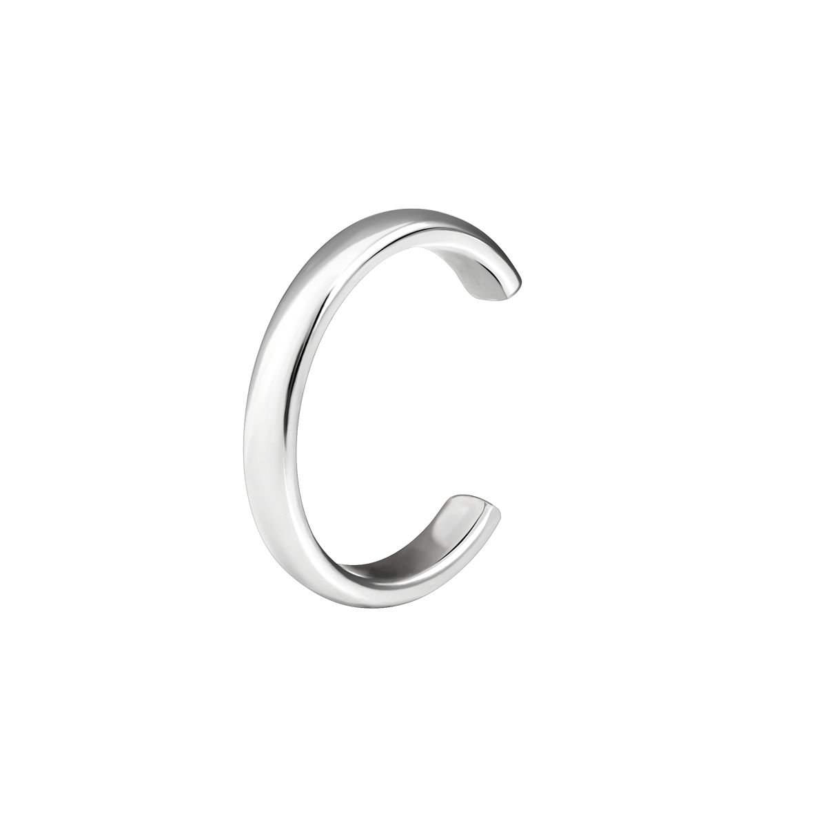 Серьга-каф серебряная тонкая без вставок