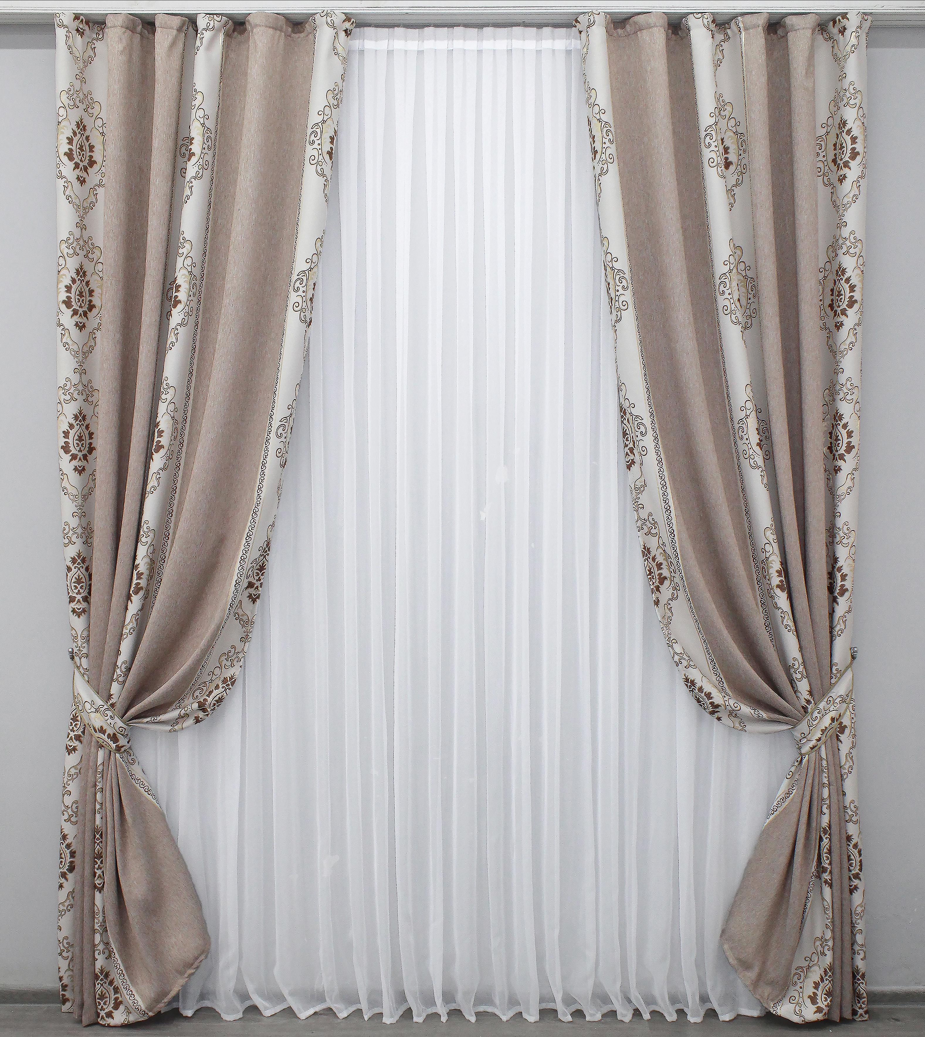 Комплект штор VR-Textil Софт № 1255ш 150х270 см 2 шт. Светлое какао (33-0110)