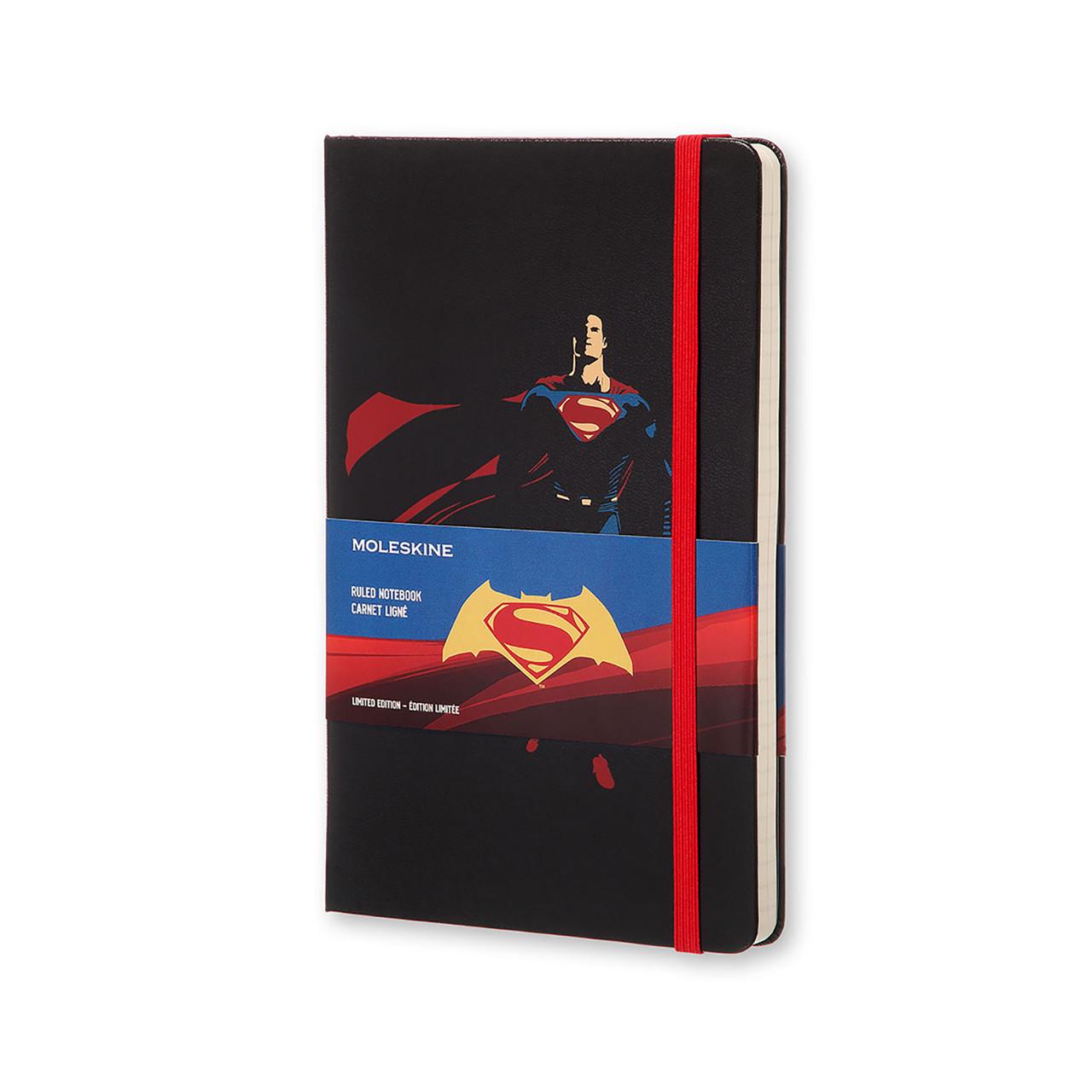 Блокнот Moleskine Limited Batman vs Superman средний 240 страниц в линейку супермен 13х21 см (8055002851534)