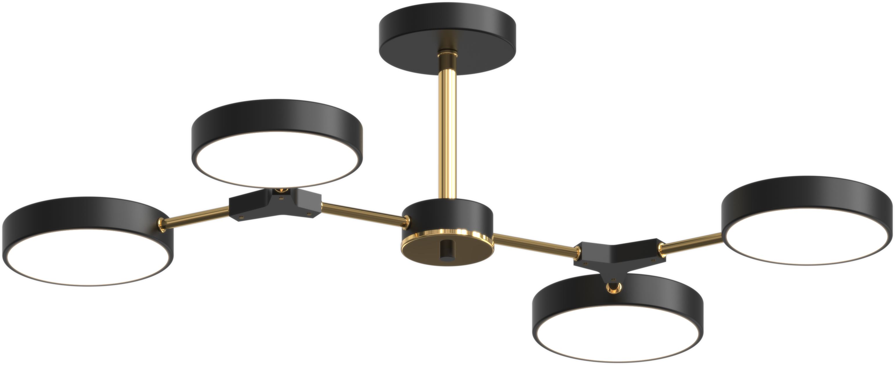 Люстра светодиодная акриловая Sirius B X13246/4 BK+FGD Черный (24707478)