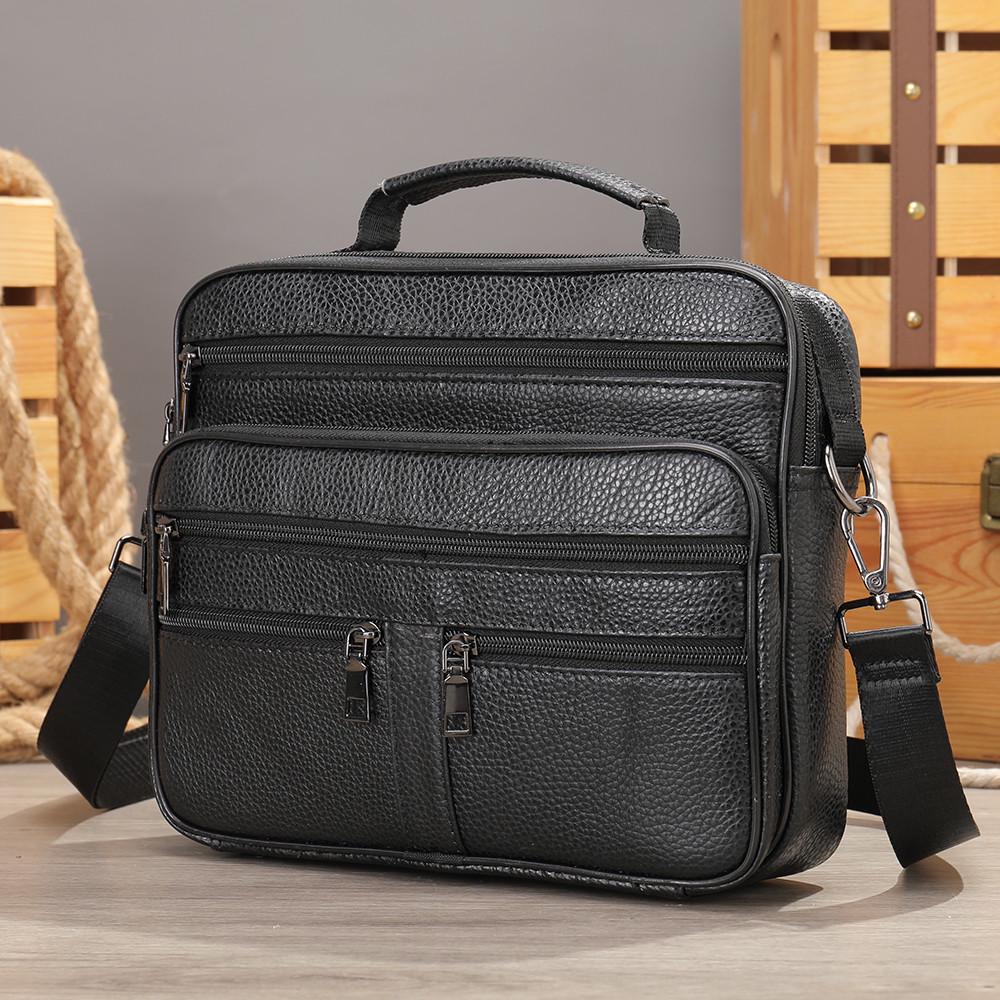 Портфель чоловічий Lorian з натуральної шкіри з відділенням для ноутбука Чорний (LR 256015-black) - фото 4 Портфель чоловічий Lorian з натуральної шкіри з відділенням для ноутбука Чорний (LR 256015-black) - фото 4