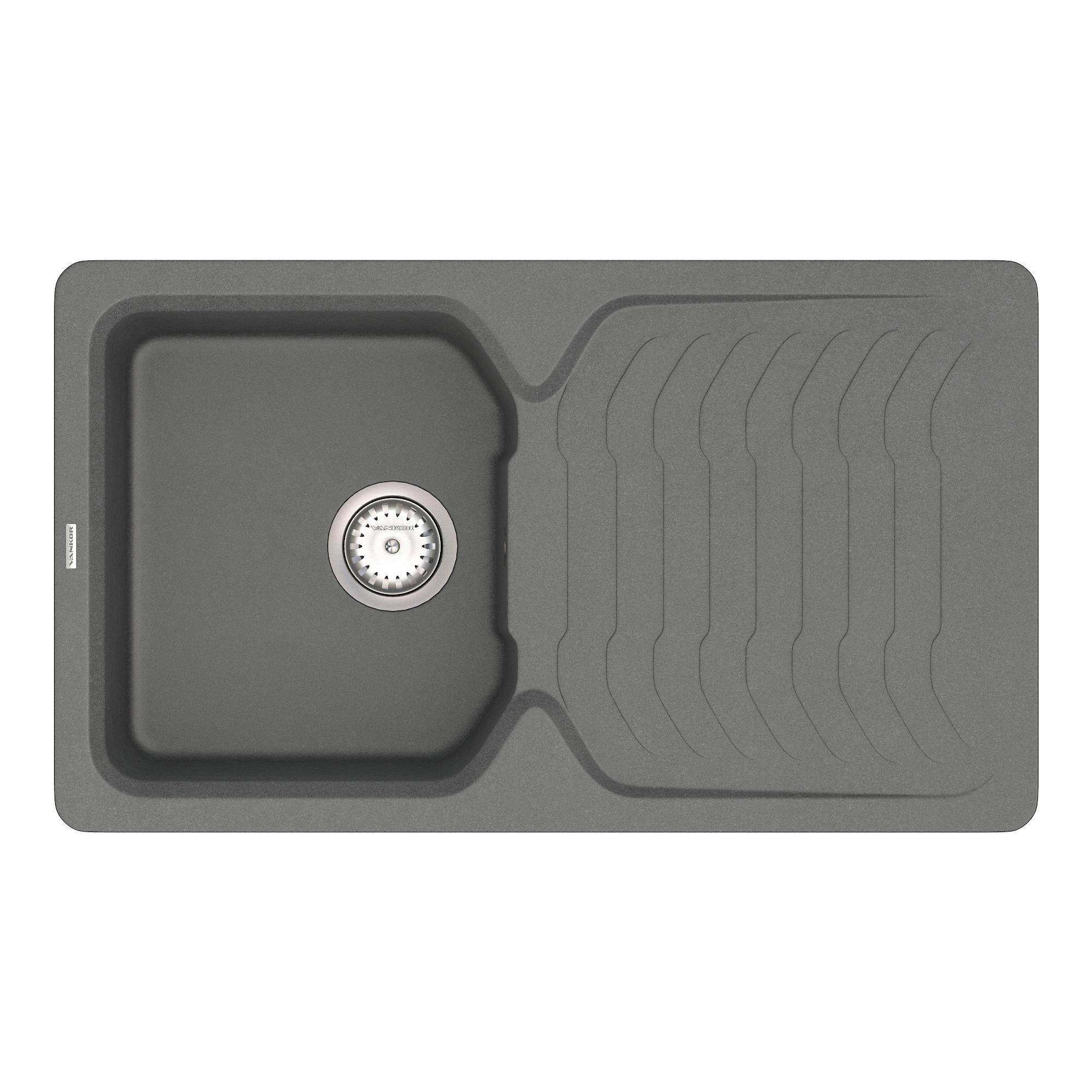 Мойка для кухни Vankor Sigma SMP 02.85 + сифон Vankor Gray (74914)
