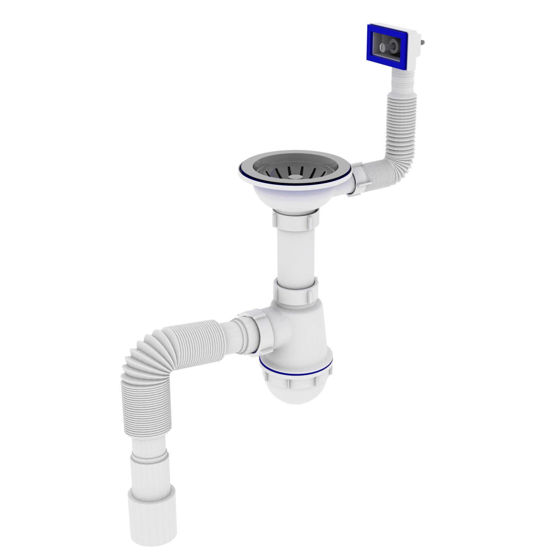 Сифон для кухонної мийки Kronoplast SM27010343 115 мм (127235)