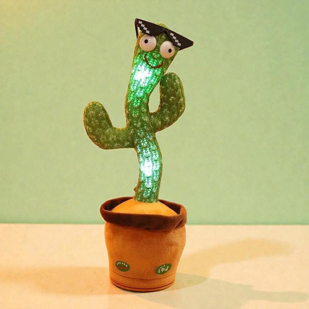 Танцующий поющий кактус повторюшка с музыкой и подсветкой 32 см (27-OP1-1722/37-114258)