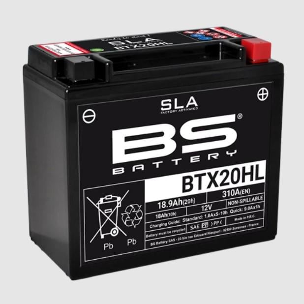 Аккумулятор BS BTX20HL SLA 18Аh 310 А 175х87х155 мм вес 6,00 кг