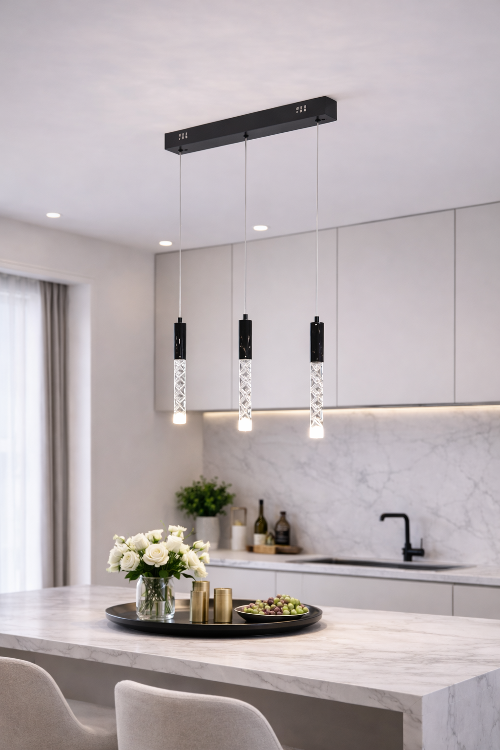Люстра Crystal Line 3 LED нейтральный свет 14,5W (2078/3BK)