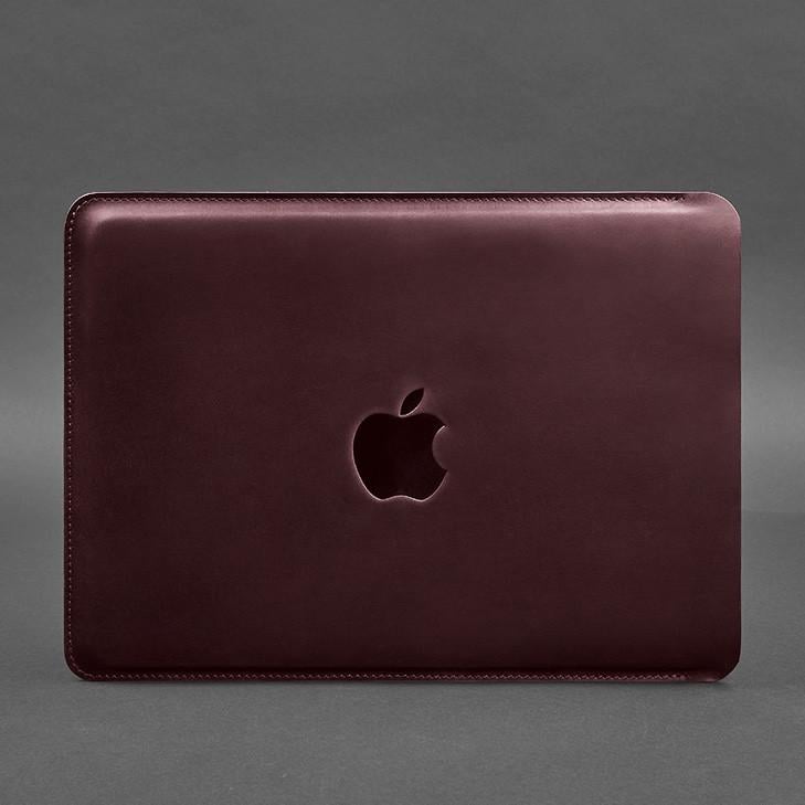 Чехол кожаный для MacBook 13" Crazy Horse Бордовый (A-026835) - фото 5 Чехол кожаный для MacBook 13" Crazy Horse Бордовый (A-026835) - фото 5