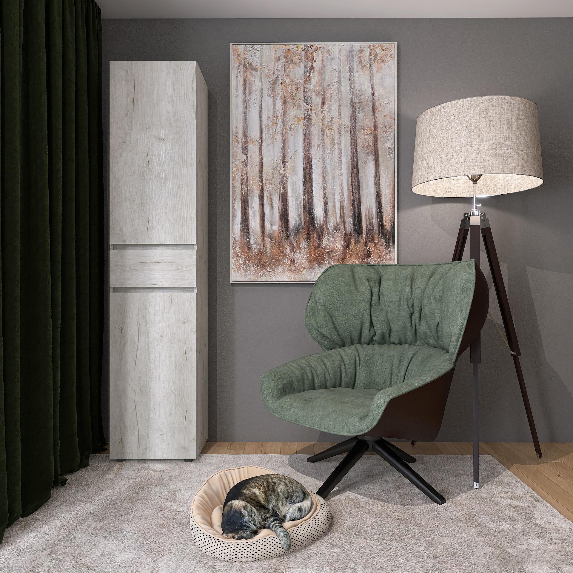 Пенал Everest Лайт ПЛ-1 закрытый 450х360х2080 мм Крафт белый (11403) - фото 2 Пенал Everest Лайт ПЛ-1 закрытый 450х360х2080 мм Крафт белый (11403) - фото 2