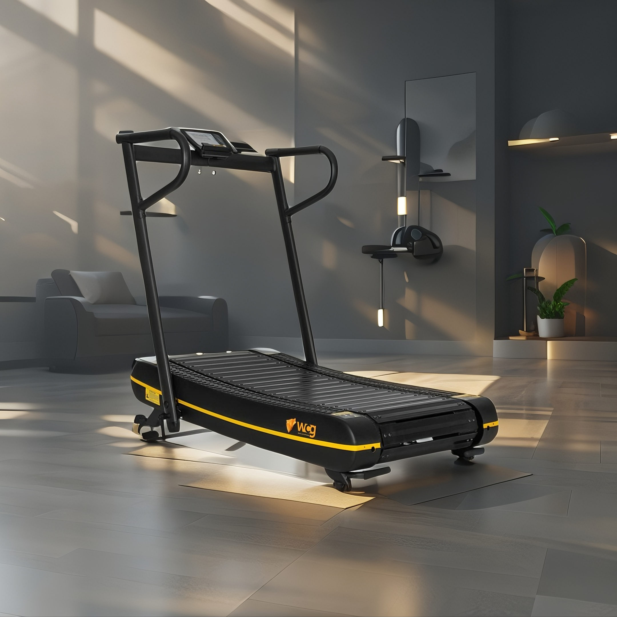 Беговая дорожка складная домашняя WCG HS-010 с дисплеем до 150 кг Черный (HS-010 (1)