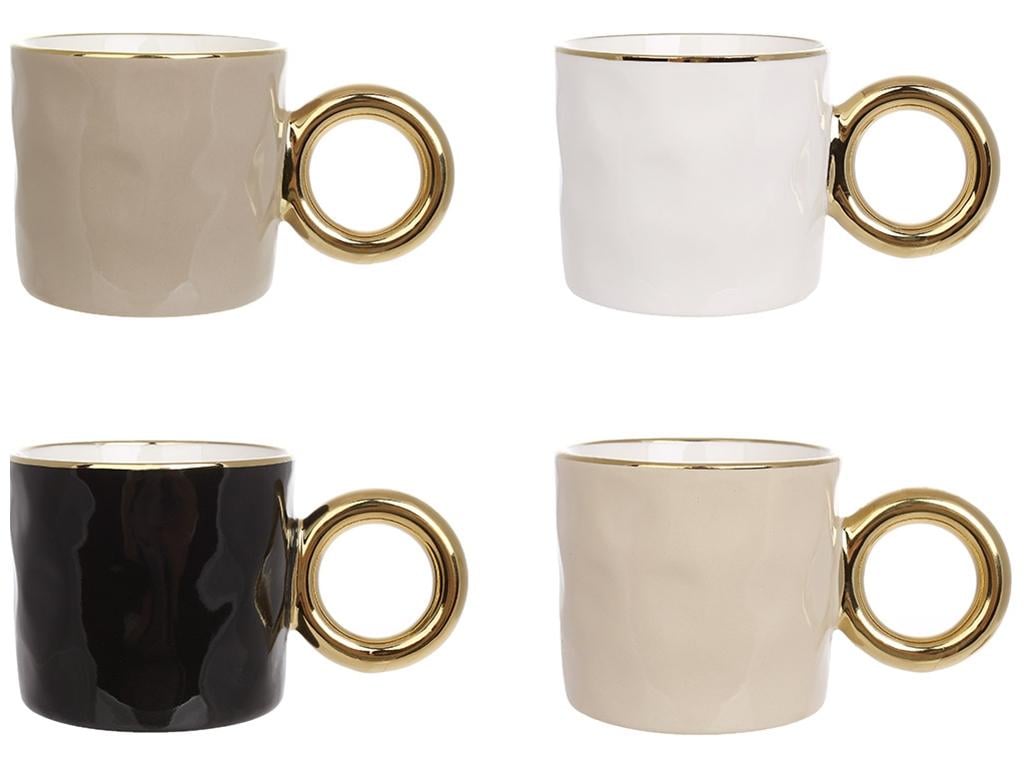 Кружка с Золотой ручкой баранка 300 мл 4 шт. (BDI-905-271)