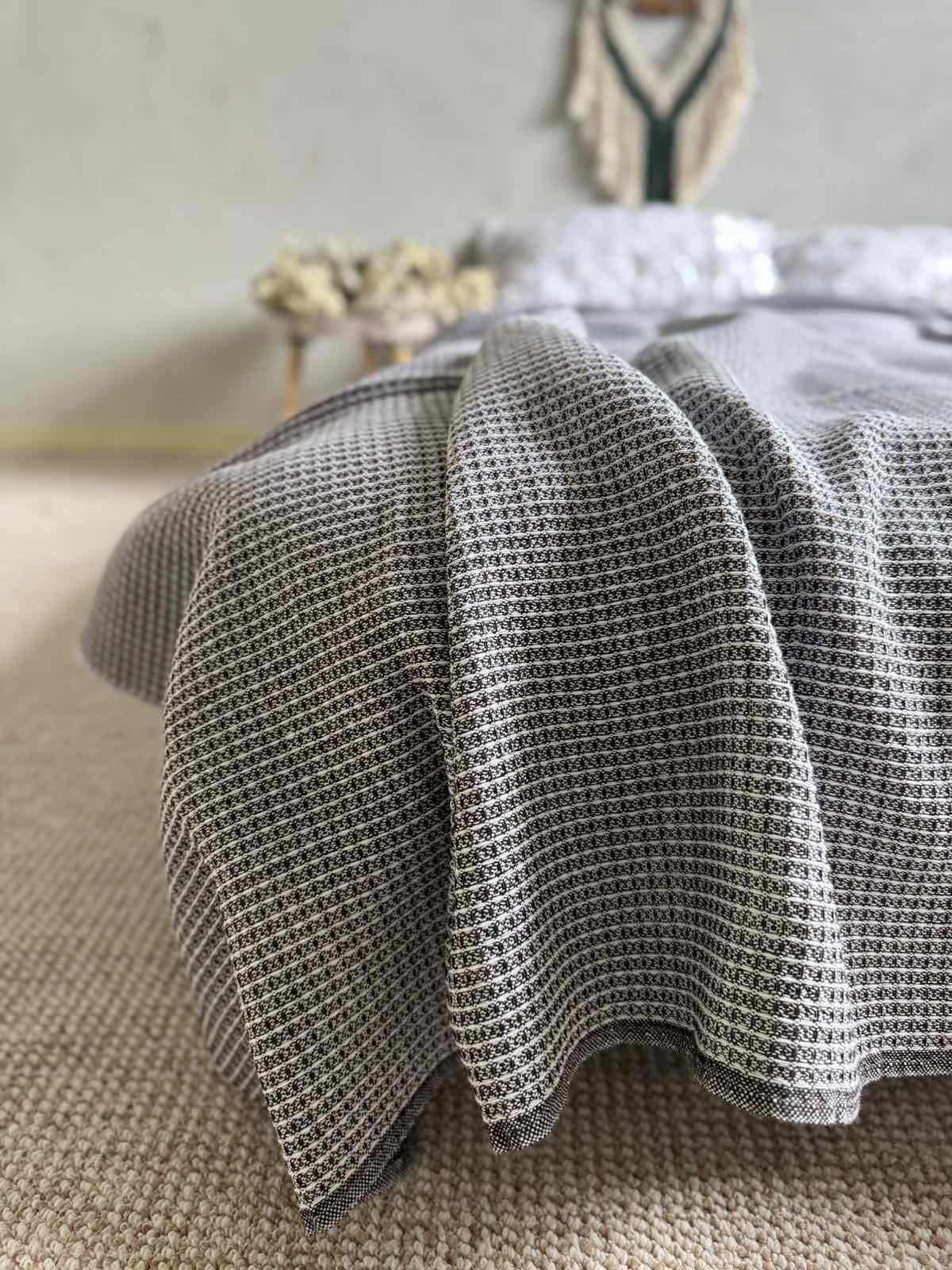 Простирадло вафельне ZEINTEX бавовняне 200х220 см Коричневий (26417524) - фото 5