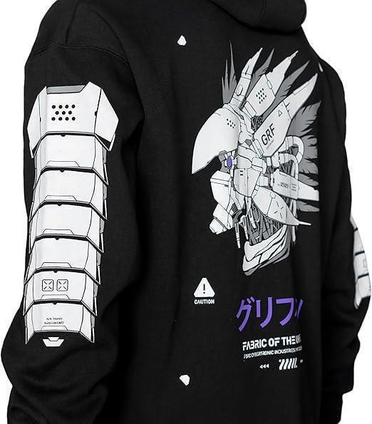 Худи мужское с принтом Pin-000-3034 L Черный (2702804788) - фото 3