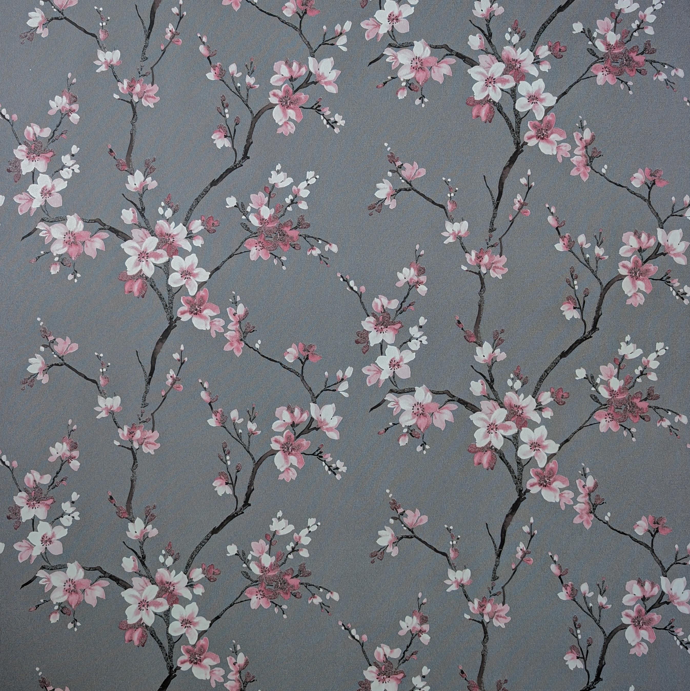 Шпалери вінілові на флізеліновій основі A.S. Creation Premium 38500-6 Дерева 1 м Графітовий (28446518) - фото 1