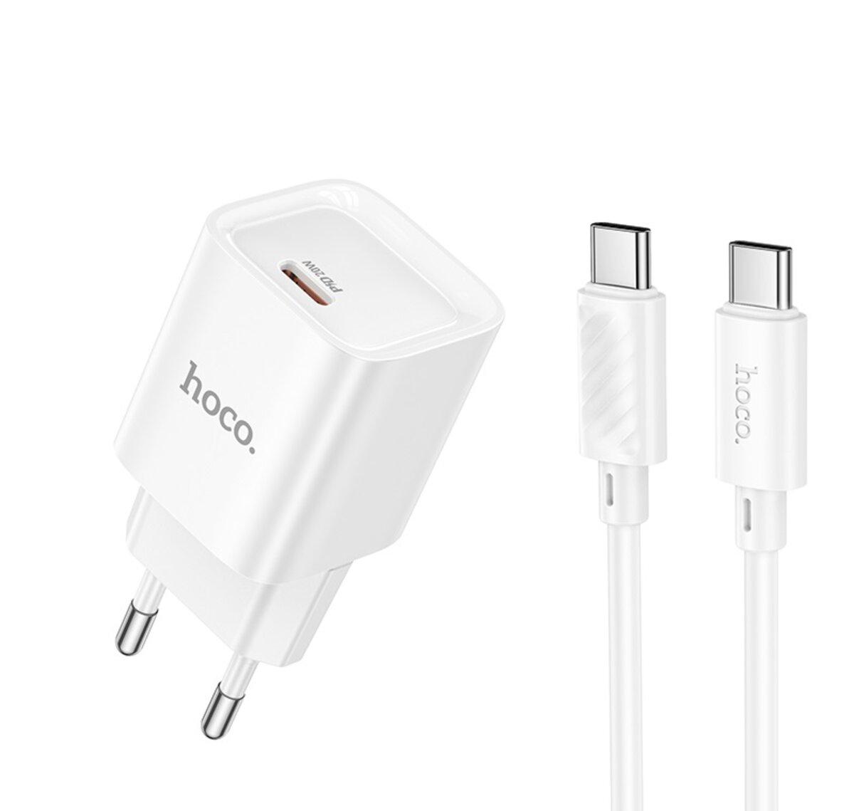 Зарядное устройство Hoco C146A Charm single port PD charger set Type-C to Type-C cable EU 20W White (6942007630269) Зарядное устройство Hoco C146A Charm single port PD charger set Type-C to Type-C cable EU 20W White (6942007630269)