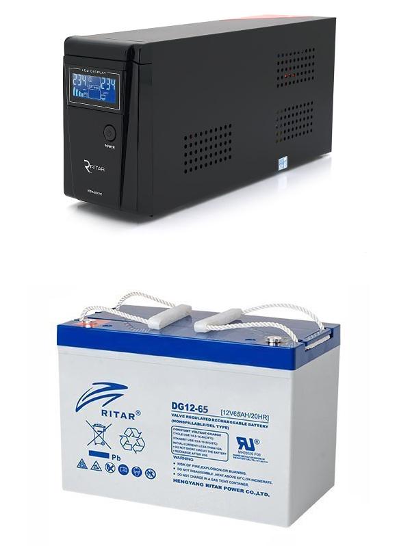 Комплект источника бесперебойного питания ИБП 360 Вт/аккумулятор 65 А