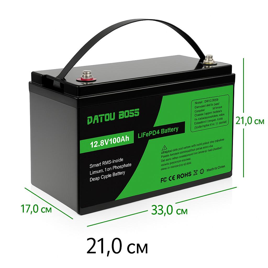Аккумулятор LiFePO4 DATOU BOSS 12,8V 100 Ah с BMS легкий 5000-15000 циклов - фото 7