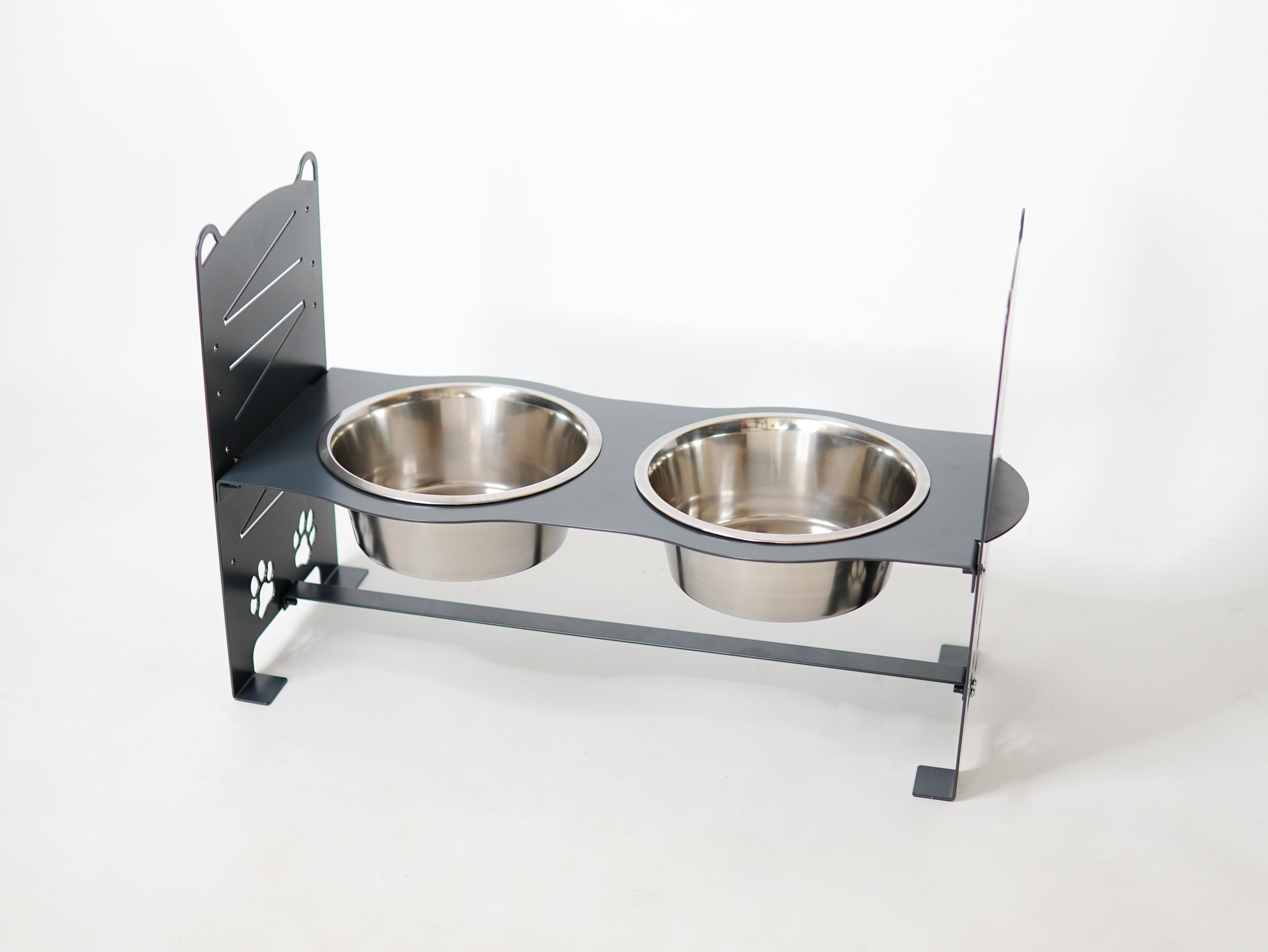 Кормушка для собак средних пород разборная-регулированная 122-293 мм 1,8 л Графитовый (27167071) - фото 5