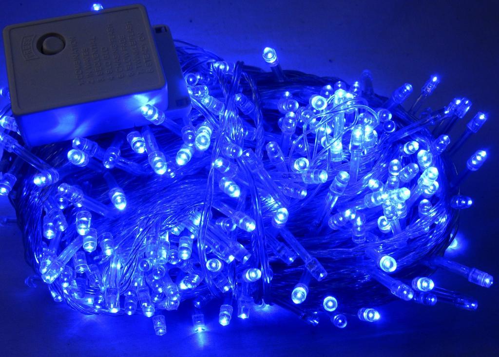 Гирлянда светодиодная 300 LED 25 м Синий с белым шнуром (10-3-480039) Гирлянда светодиодная 300 LED 25 м Синий с белым шнуром (10-3-480039)