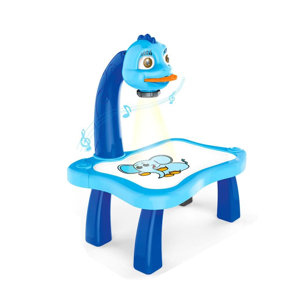 Проектор детский для рисования с музыкой 24 картинки 12 фломастеров Синий (AK 0001 AB)