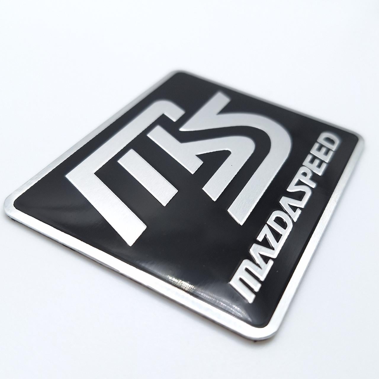 Емблема алюмінієва MazdaSpeed Mazda 7х5,5 см Чорний (1672750688)