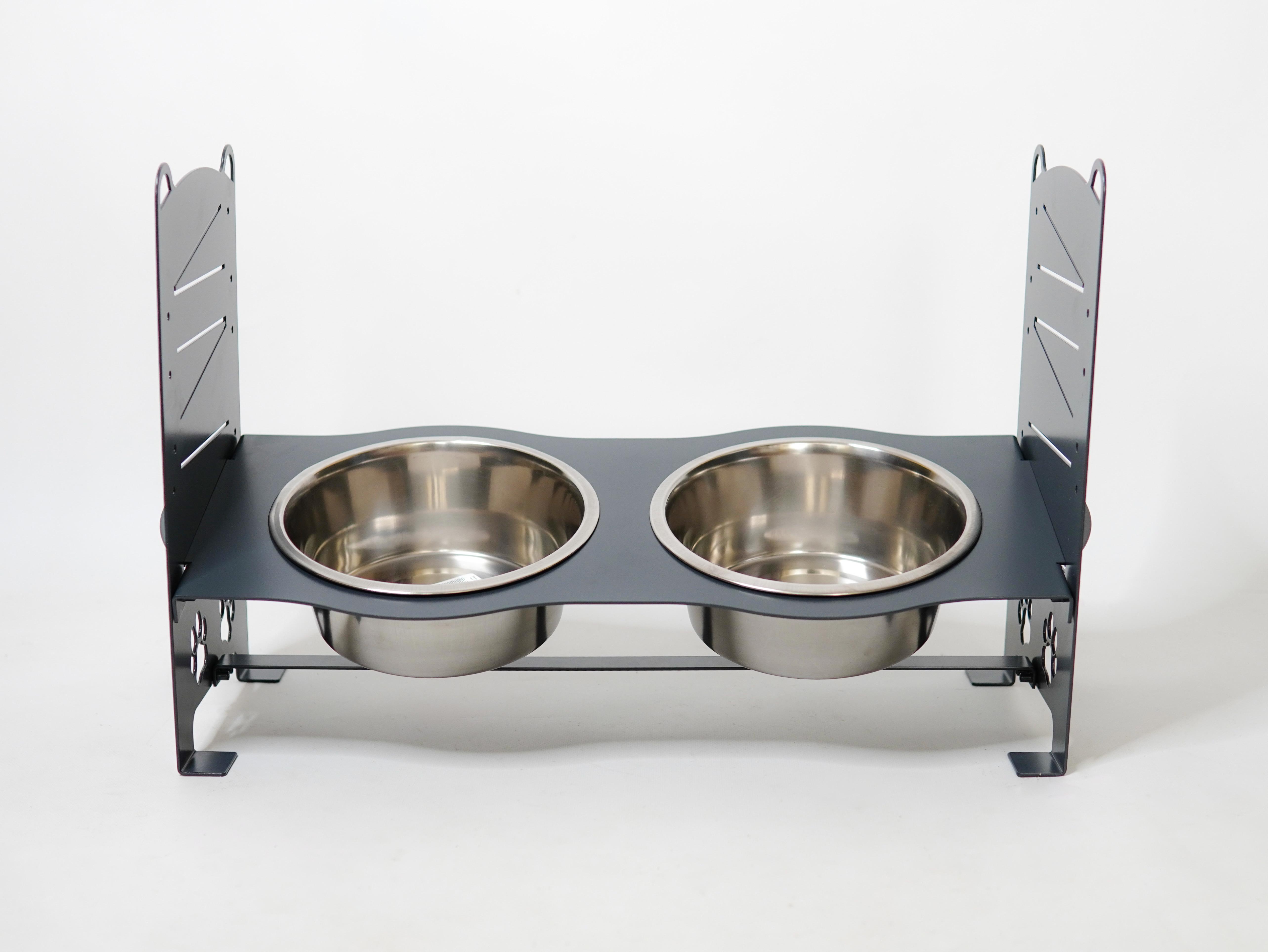 Кормушка для собак средних пород разборная-регулированная 122-293 мм 1,8 л Графитовый (27167071) - фото 2