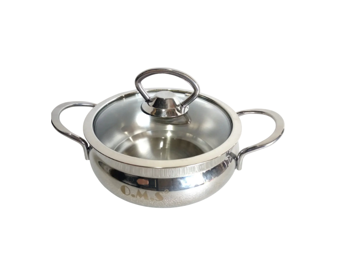 Кастрюля с крышкой OMS из нержавеющей стали для газа и индукции 0,9 л (2009.0.9)