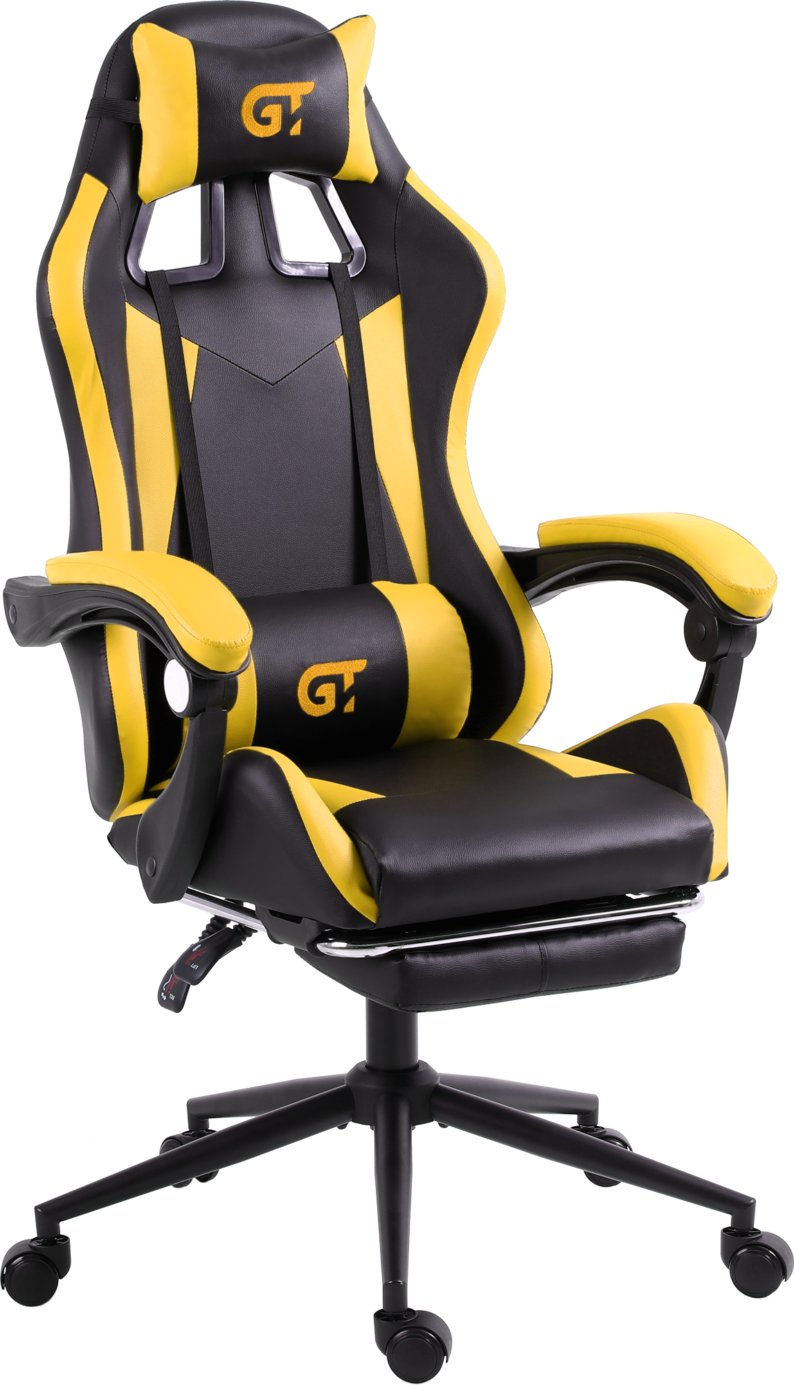 Крісло геймерське GT Racer X-2323 Black/Yellow - фото 2