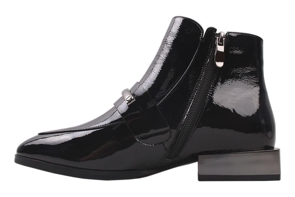 Черевики Farinni на низькому ходу жіночі з лакової шкіри р. 39 Чорний (60-20DHC) - фото 4 Черевики Farinni на низькому ходу жіночі з лакової шкіри р. 39 Чорний (60-20DHC) - фото 4