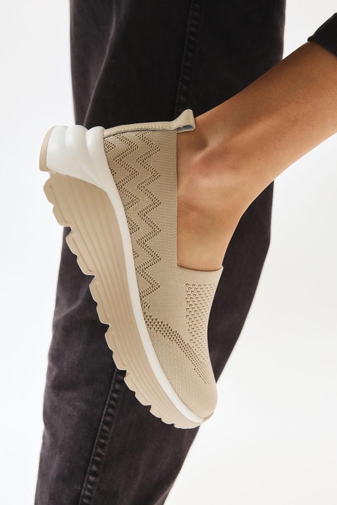 Слипоны женские ALLSY р. 36 Бежевый (195645) - фото 2 Слипоны женские ALLSY р. 36 Бежевый (195645) - фото 2