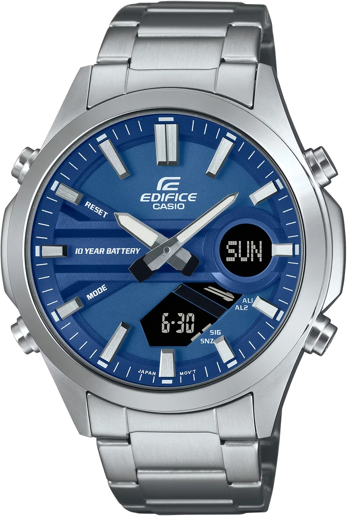 Наручные часы мужские Casio Edifice EFV-C120D-2AEF со стальным корпусом/водозащитой 100 м Синий (3100234253)