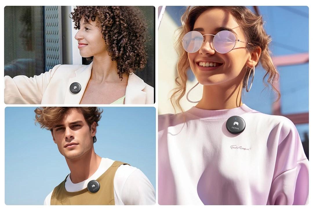 Мікрофон петличний Boya Omic-U black з зарядним кейсом для iPhone USB Type-C та Android професійний 2 шт. (50017) - фото 6