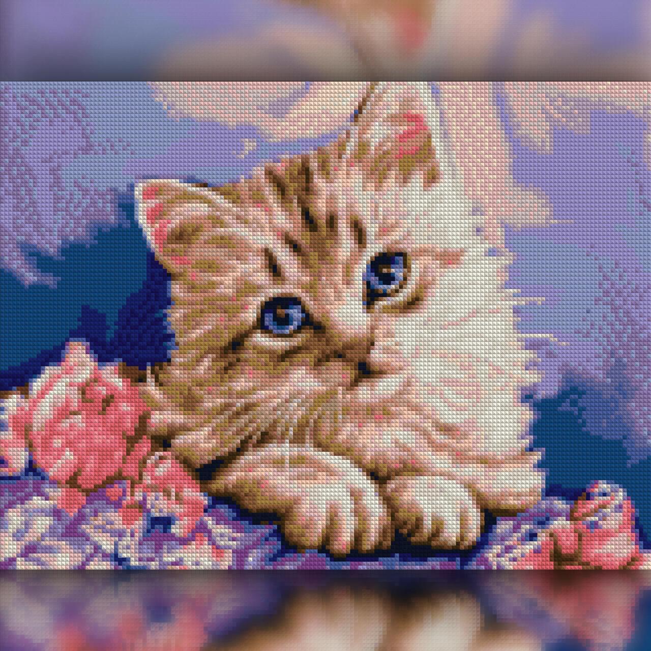 Алмазная мозаика The Wortex Diamonds Котенок 40x50 см (TWD20067L)