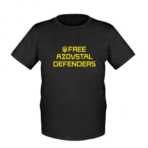 Футболка детская Free Azovstal Defenders 116 см Черный (18042249-2-205282-XS)