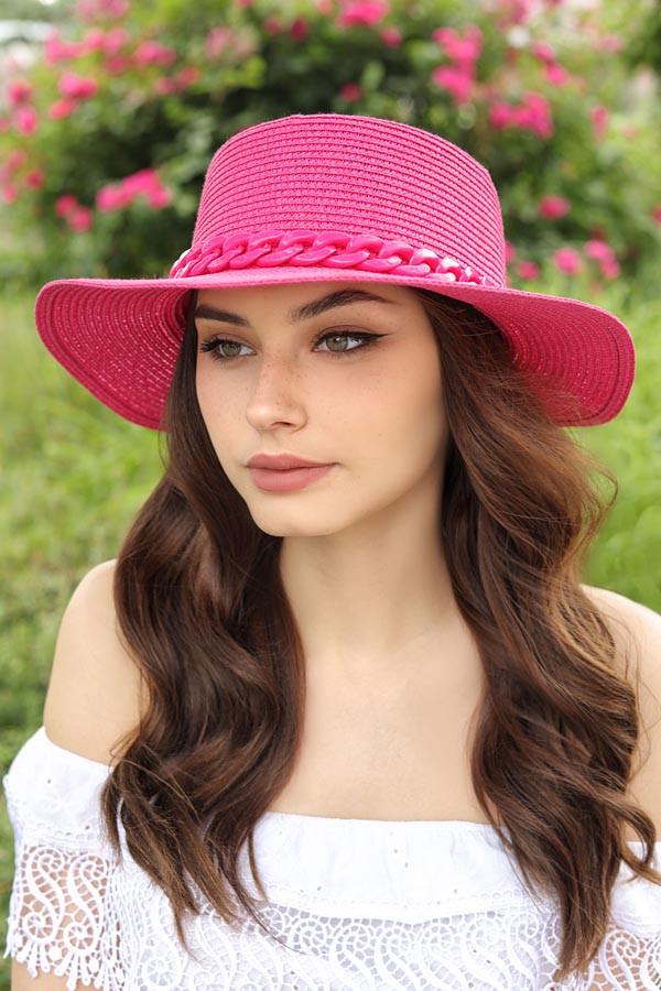 Шляпа женская Braxton с туельей-цепью Малиновый (1754)
