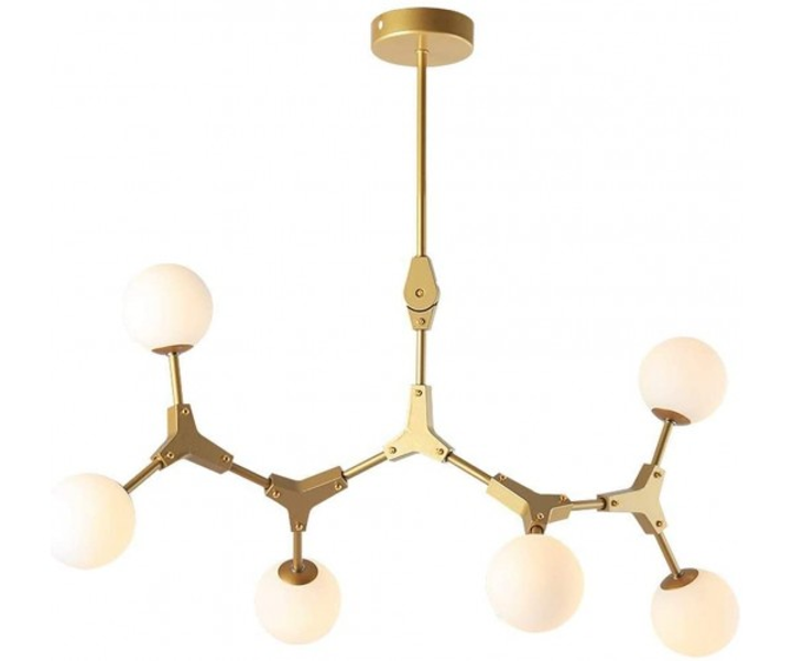 Люстра Molekul 6 Black (PL-0001287 M/GOLD) - фото 1 Люстра Molekul 6 Black (PL-0001287 M/GOLD) - фото 1